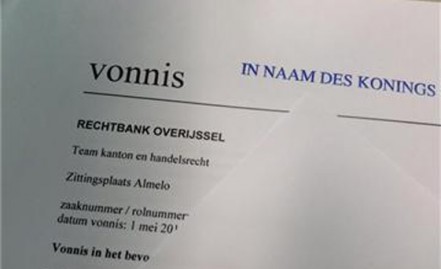 Contant geld  voor een oud vonnis